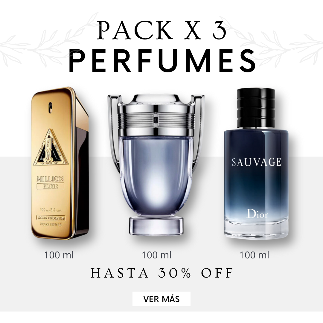 Kit de Perfumes <br><br> • 1 Million Elixir <br> • Invictus <br> • Sauvage