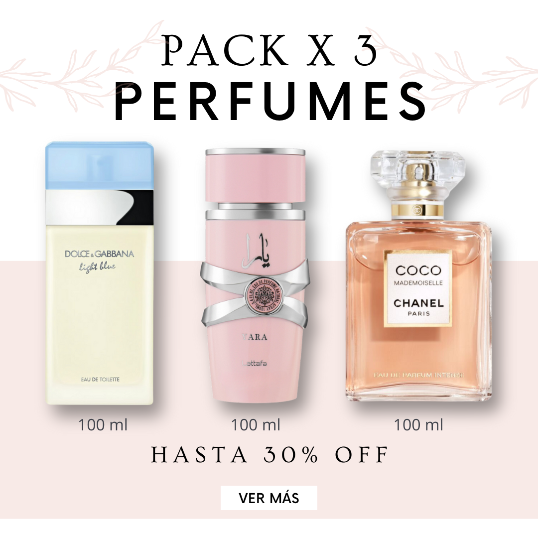 Kit de Perfumes <br> <br>• Light Blue <br> • Yara Lattafa <br> • Coco Mademoiselle