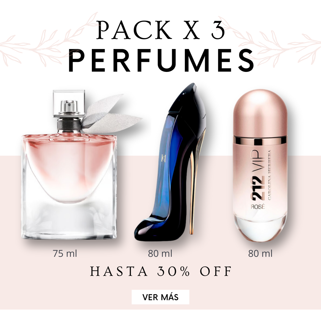 Kit de Perfumes <br> <br>• La Vie Est Belle <br> • Good Girl <br> • 212 VIP Rosé