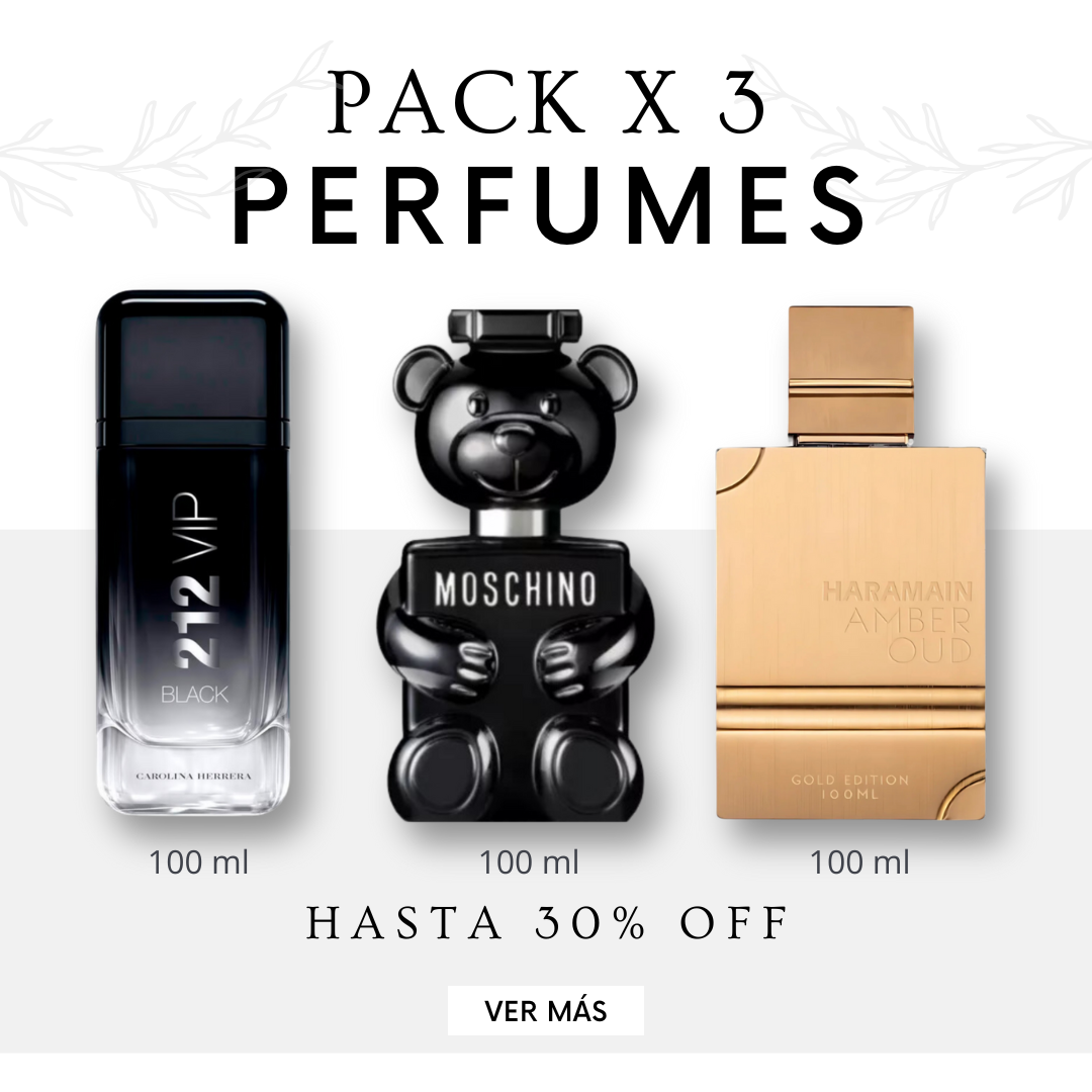 Kit de Perfumes <br> <br>• 212 VIP Black <br> • Toy Boy <br> • Amber Oud Gold Edition