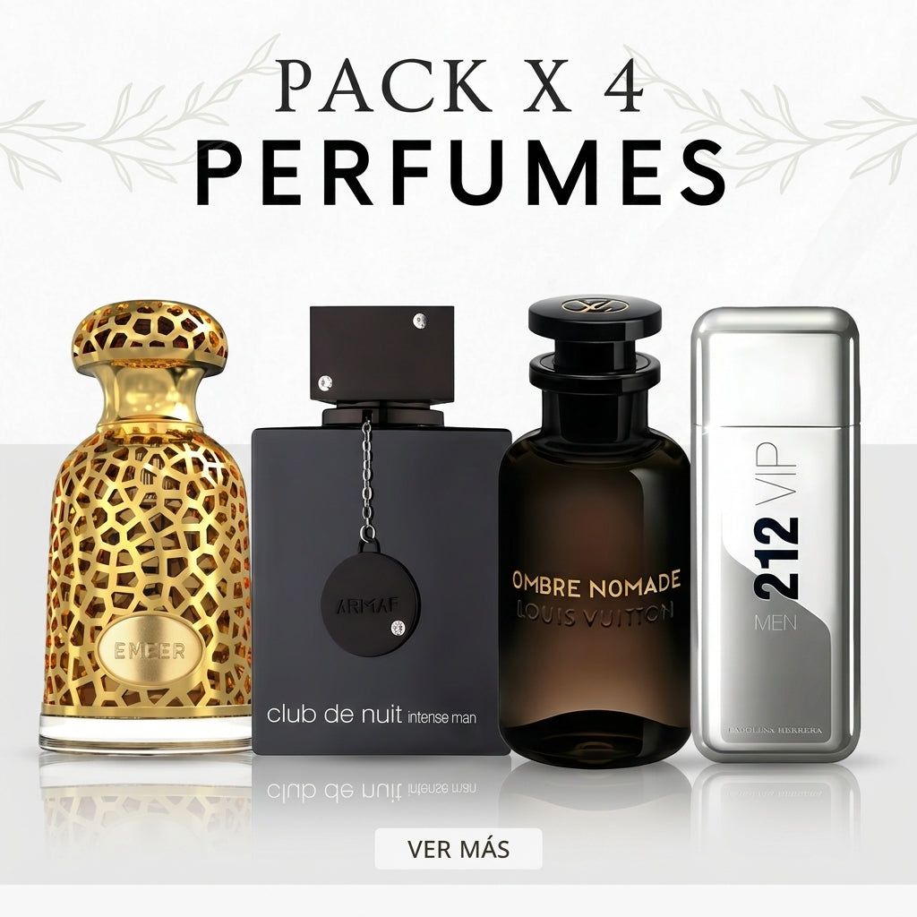 PACK X 4 - CLUB DE NUIT INTENSE MEN - OMBRE NOMADE - 212 VIP MEN - EMEER