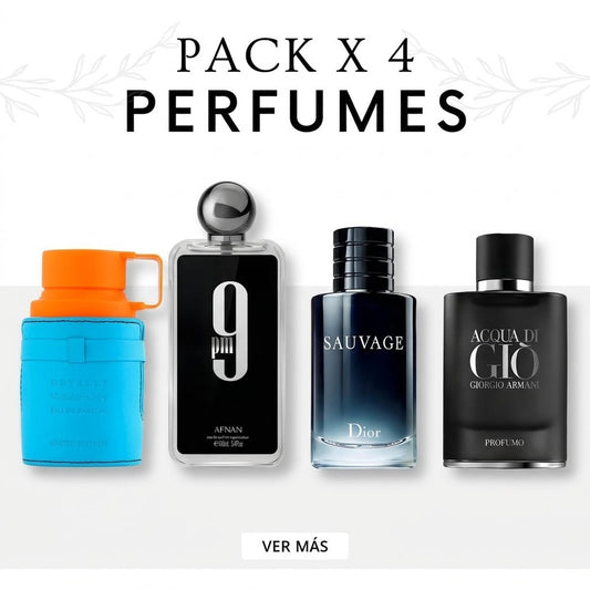 PACK X 4 - ACQUA DI GIO PROFUMO - MANDARIN SKY - SAUVAGE - 9 PM
