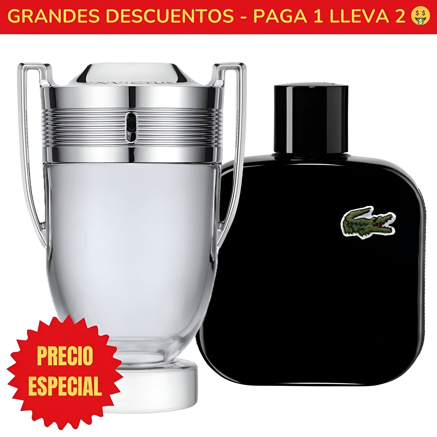 *OFERTA ESPECIAL* Perfume Invictus Paco Rabanne - 100ML - Perfume Eau de Lacoste L.12.12. Noir Lacoste Fragrances - 100ML