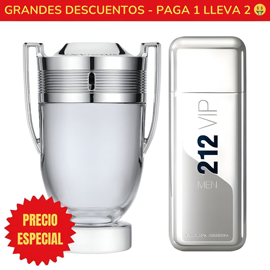 *OFERTA ESPECIAL* Perfume Invictus Paco Rabanne - 100ML - Perfume 212 VIP Men Carolina Herrera - 100ML