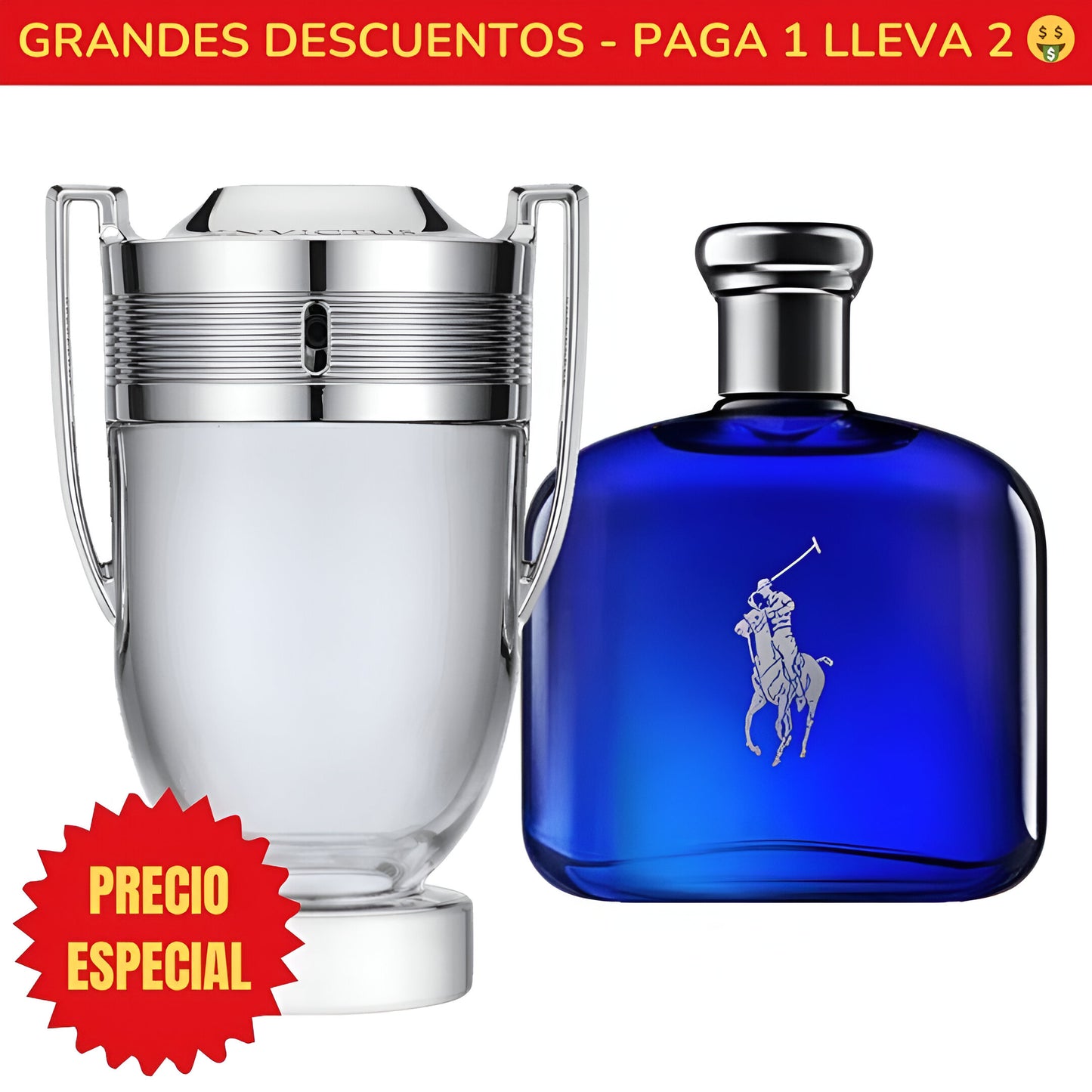 *OFERTA ESPECIAL* Perfume Invictus Paco Rabanne - 100ML - Perfume Polo Blue Ralph Lauren - 125ML