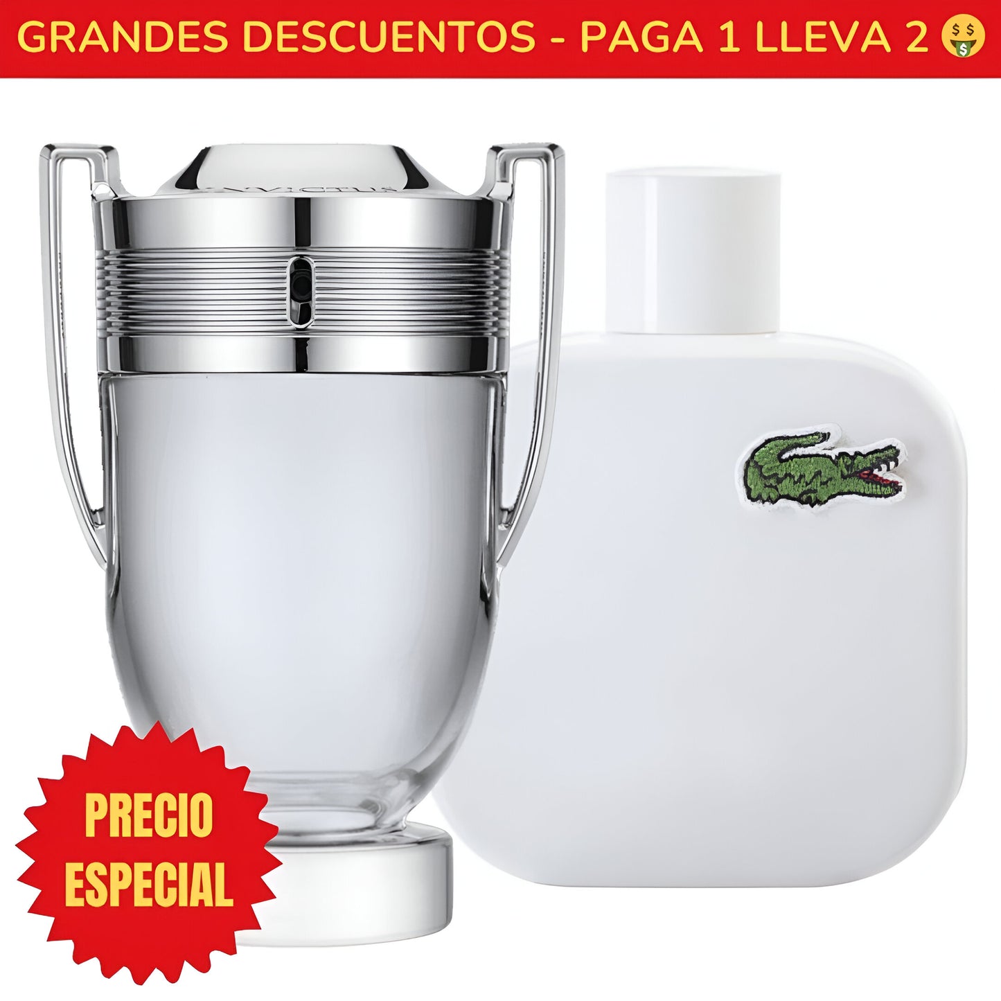 *OFERTA ESPECIAL* Perfume Invictus Paco Rabanne - 100ML - Perfume Eau de Lacoste L.12.12. White Lacoste Fragrances - 100ML