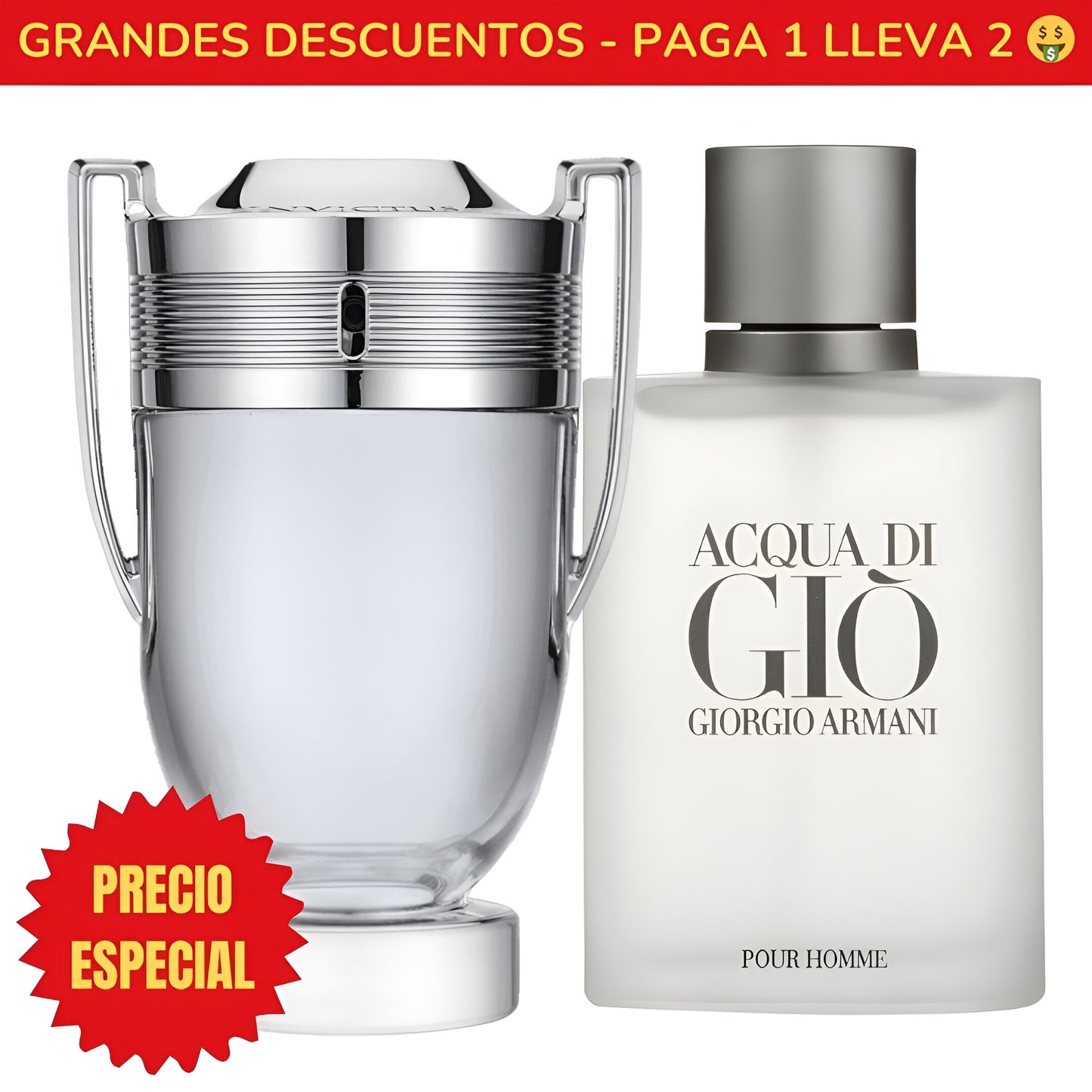 *OFERTA ESPECIAL* Perfume Invictus Paco Rabanne - 100ML - Perfume Acqua di Gio Giorgio Armani - 100ML