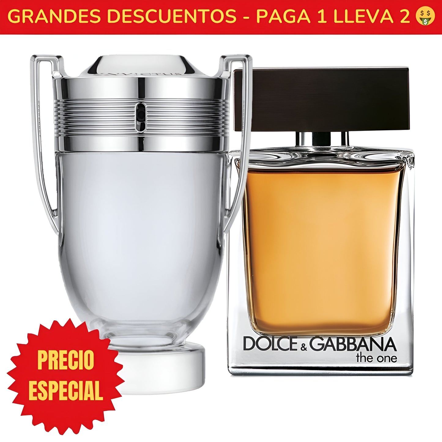 *OFERTA ESPECIAL* Perfume Invictus Paco Rabanne - 100ML - Perfume The One for Men Dolce&Gabbana - 100ML