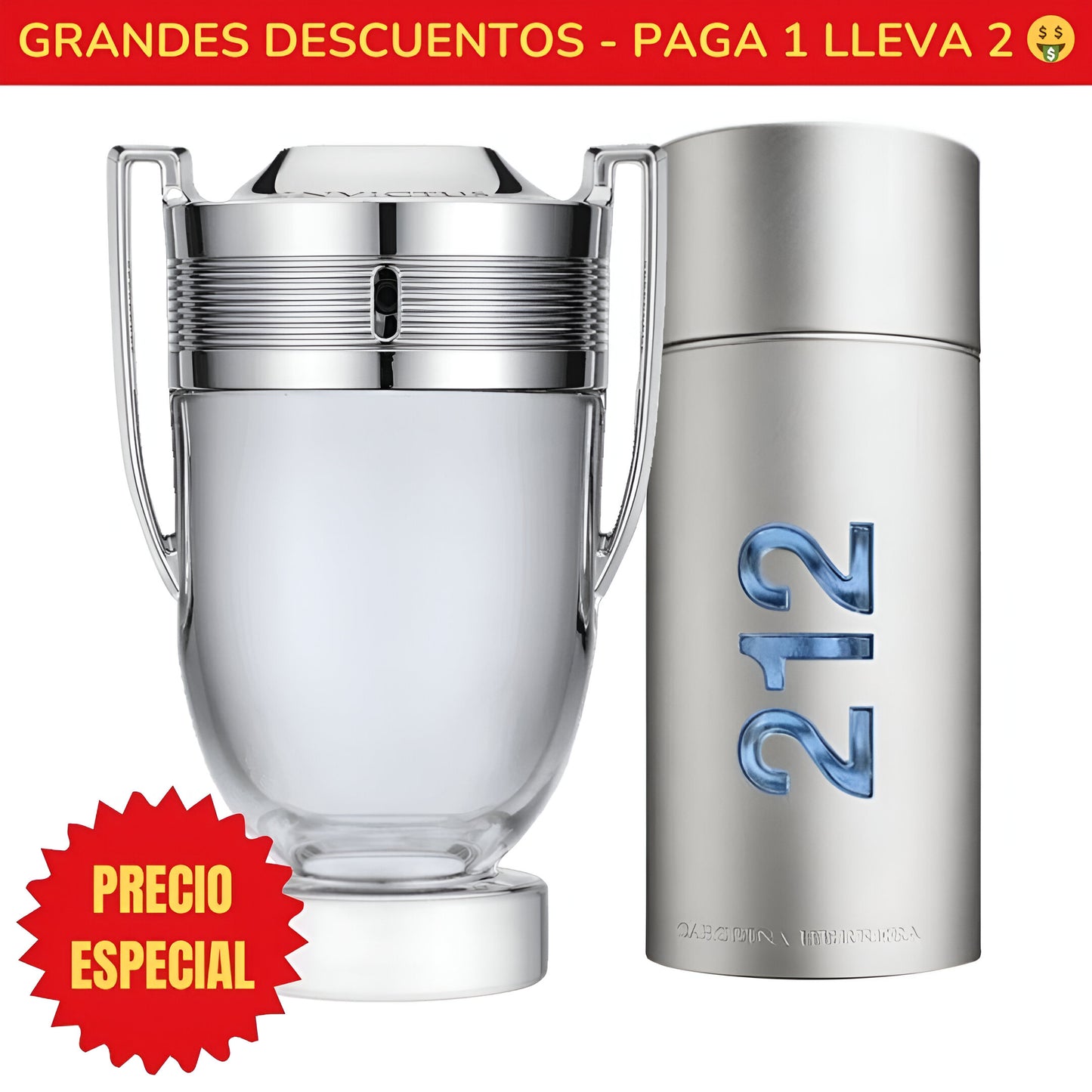 *OFERTA ESPECIAL* Perfume Invictus Paco Rabanne - 100ML - Perfume 212 Men Carolina Herrera - 100ML