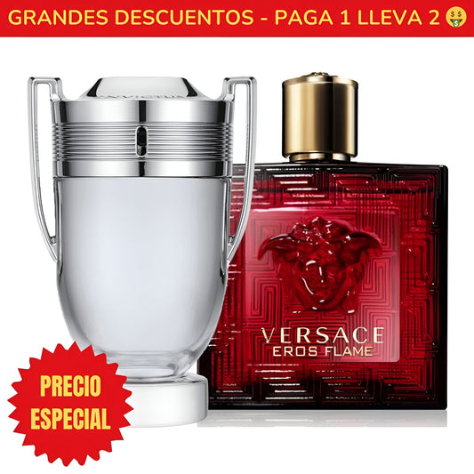 *OFERTA ESPECIAL* Perfume Invictus Paco Rabanne - 100ML - Perfume Eros Flame Versace - 100ML