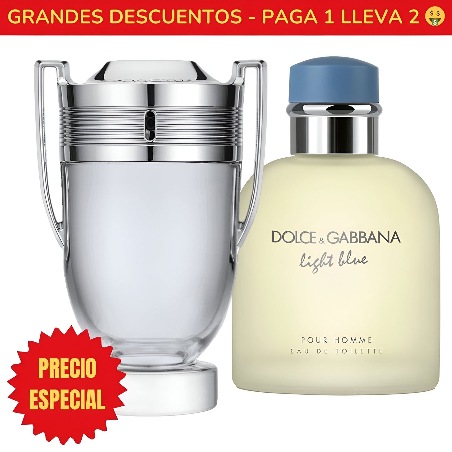 *OFERTA ESPECIAL* Perfume Invictus Paco Rabanne - 100ML - Perfume Light Blue pour Homme Dolce&Gabbana - 125ML