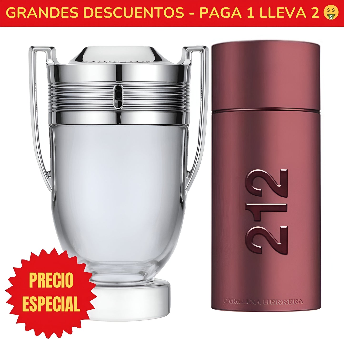 *OFERTA ESPECIAL* Perfume Invictus Paco Rabanne - 100ML - Perfume 212 Sexy Men Carolina Herrera - 100ML