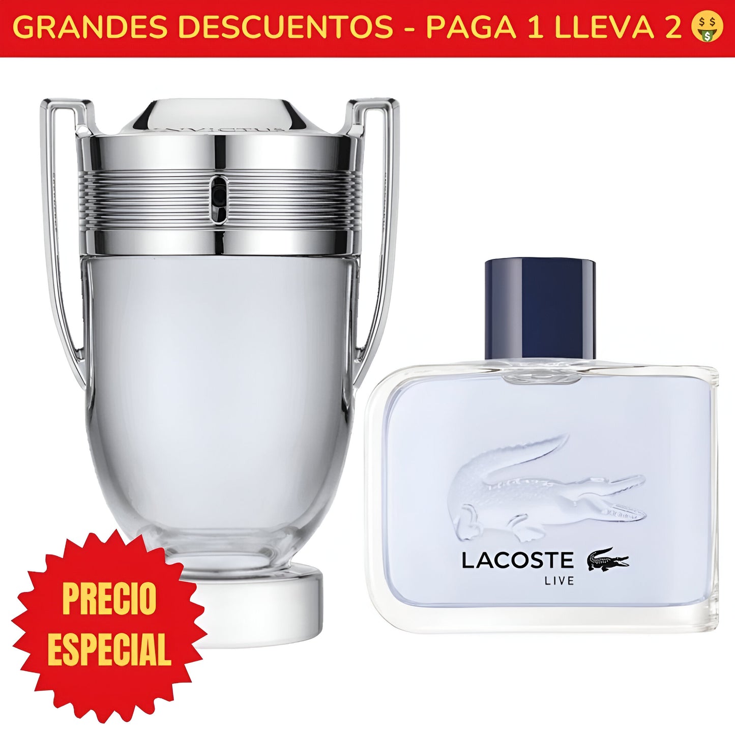 *OFERTA ESPECIAL* Perfume Invictus Paco Rabanne - 100ML - Perfume Lacoste L!ive Lacoste Fragrances - 125ML