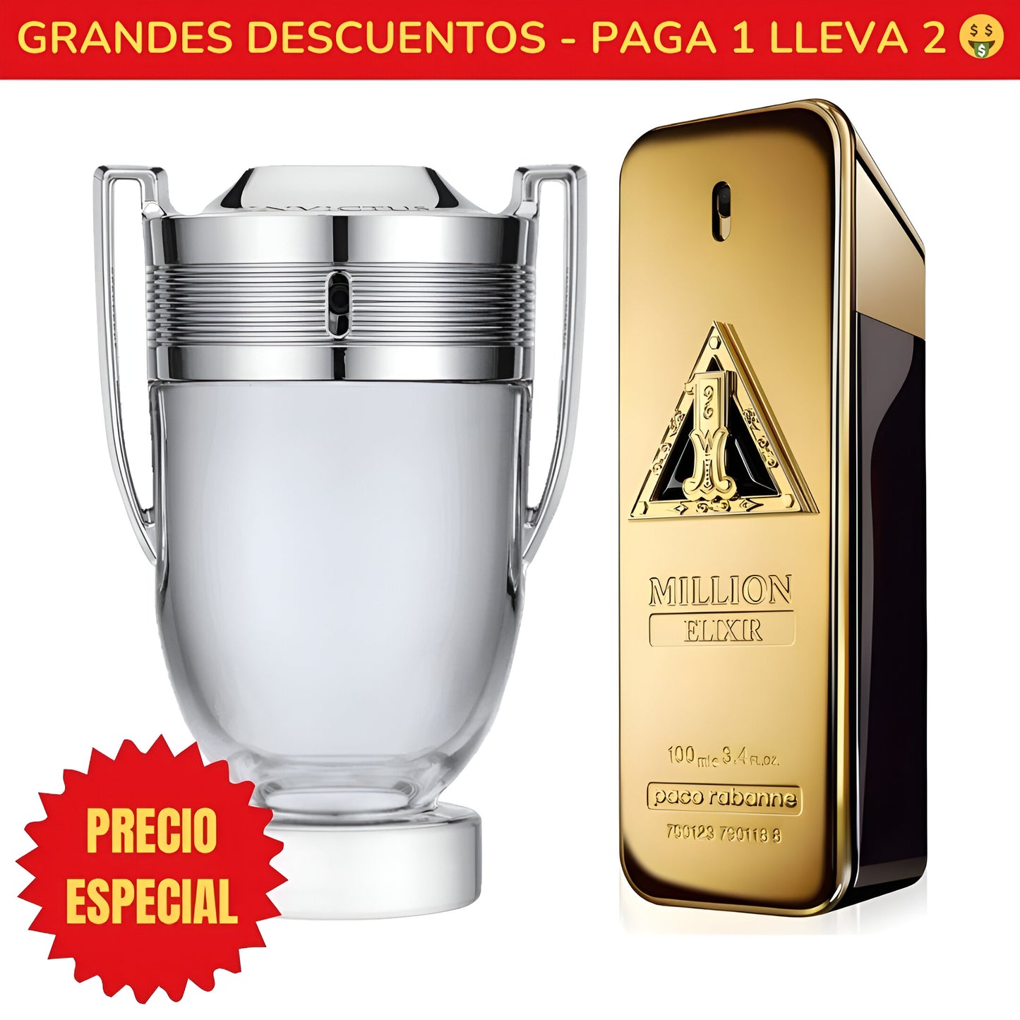 *OFERTA ESPECIAL* Perfume Invictus Paco Rabanne - 100ML - Perfume 1 Million Elixir Paco Rabanne - 100ML