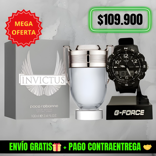 🔥GRAN OFERTA🔥 Perfume Invictus Paco Rabanne - 100ML + Reloj G - Force