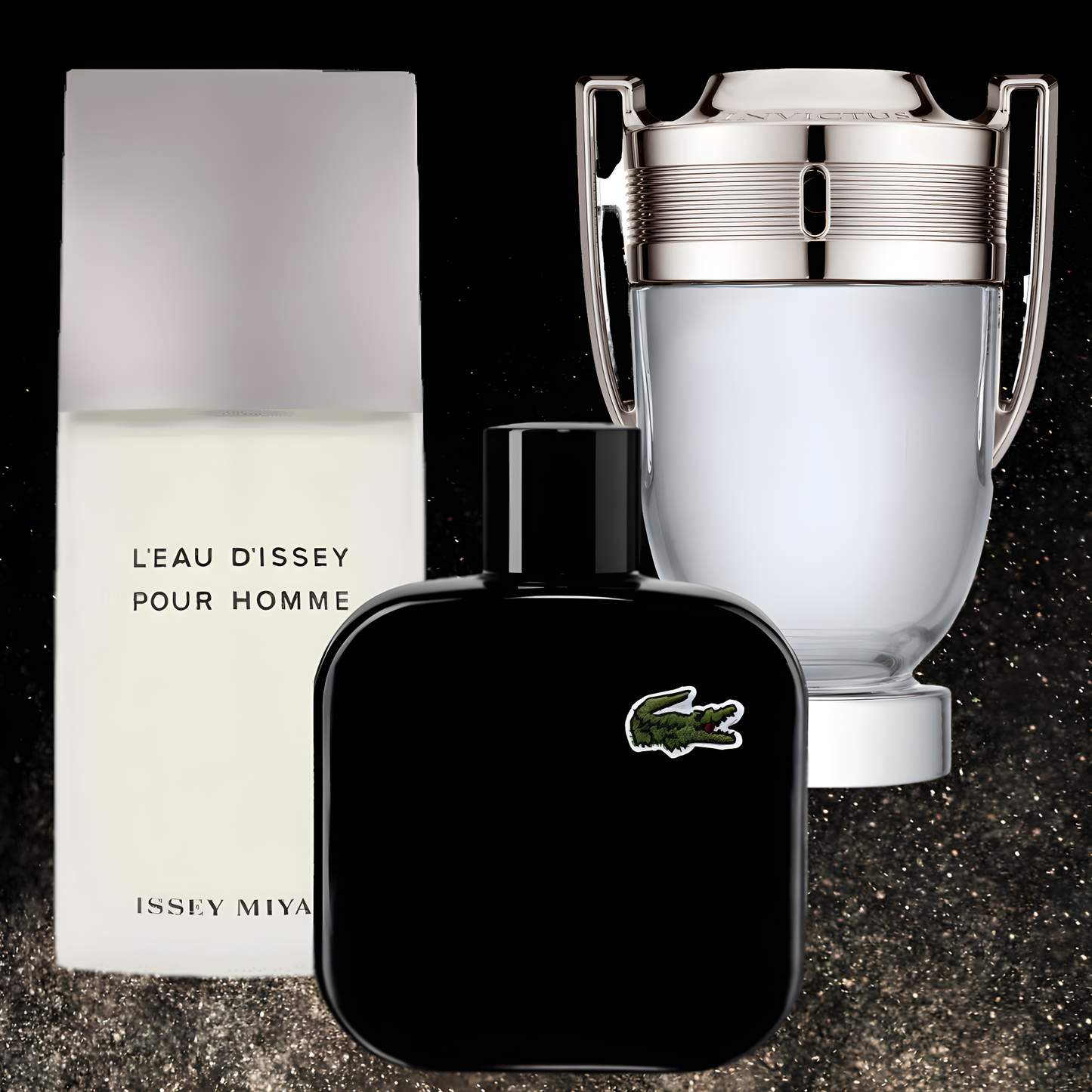 *Compra 1 lleva 3* Kit de Perfumes Importados-Paco Rabanne Invictus_Lacoste Noir_Issey Miyake L'eau D'issey